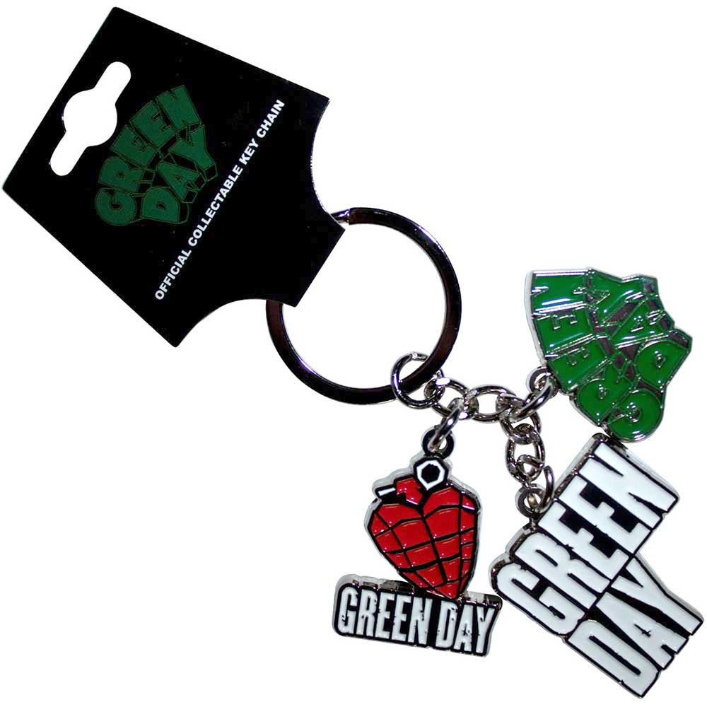 Green Day - Logo Charms Schlüsselring - Mehrfarben